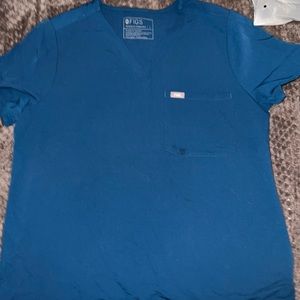 Figs one pocket scrub top deep reef size L